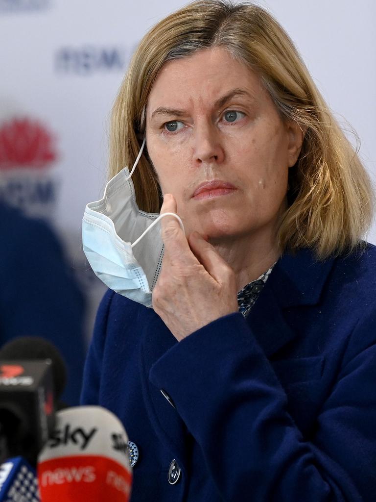 chief health officer Dr Kerry Chant reportedly told the NSW government they should aim for 80-85 vaccination rate before opening up. Picture: NCA NewsWire/Bianca De Marchi