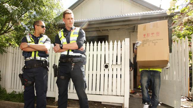 Squatters living in homes purchased for the East West link were evicted. Picture: Norm Oorloff