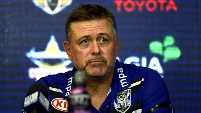 Bulldogs coach Dean Pay has been lumped with a club destroyed from the inside-out. Picture: Alix Sweeney