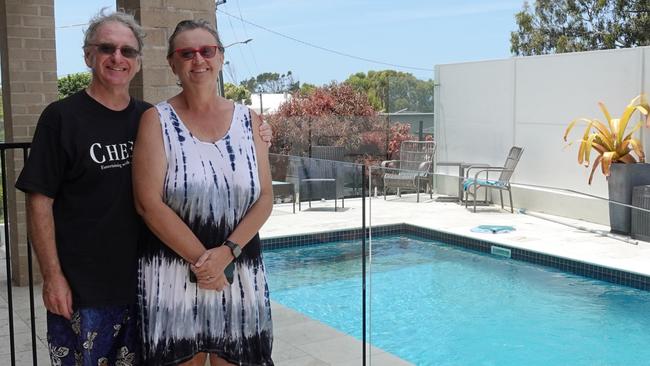 Happy to call Safety Beach home are Robert and Gillian Sward. “The people, generally speaking, are very friendly,” Mr Sward said. Picture: Chris Knight.