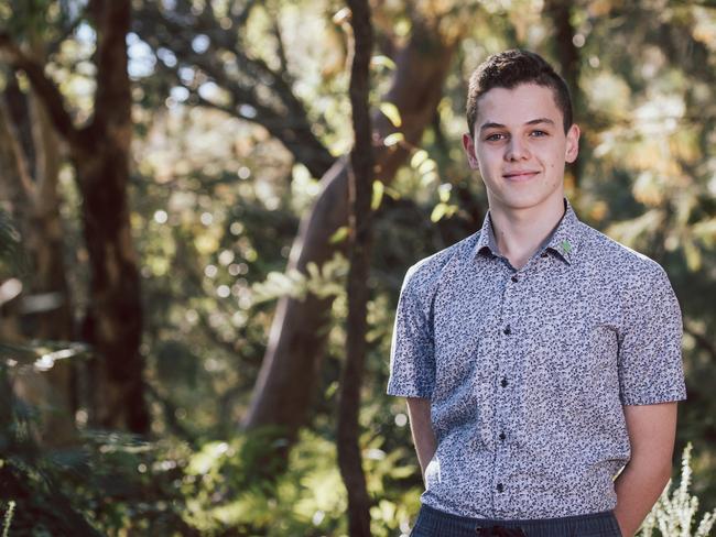 Ethan Hrnjak, 18, who is studying for his HSC exams, is the lead candidate for The Greens in Narrabeen Ward. Picture: Jacqui Turner.