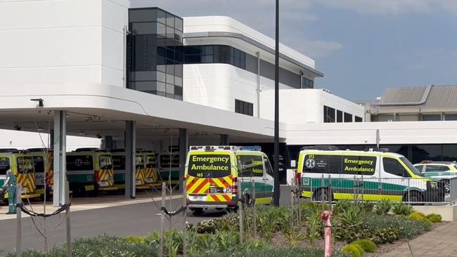 Ambulances ramping at Lyell McEwin on September 18 2023. Picture: Supplied