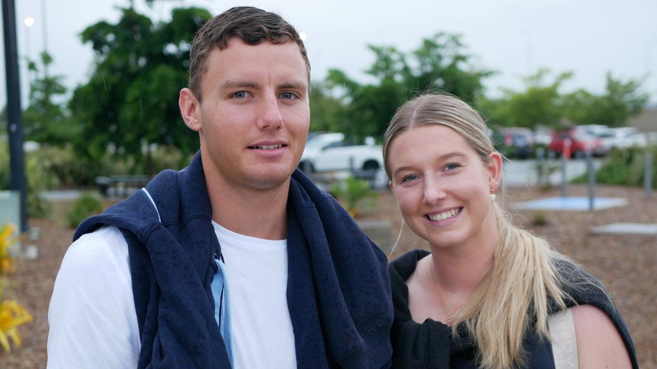 Bill Boucher and Bella Gore head into Queensland Country Bank Stadium for the NRL All Stars on Friday night. Picture: Blair Jackson