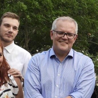 A photograph on Mr Higgins' Facebook page shows the 23-year-old posing next to former PM Scott Morrison. Picture: Facebook