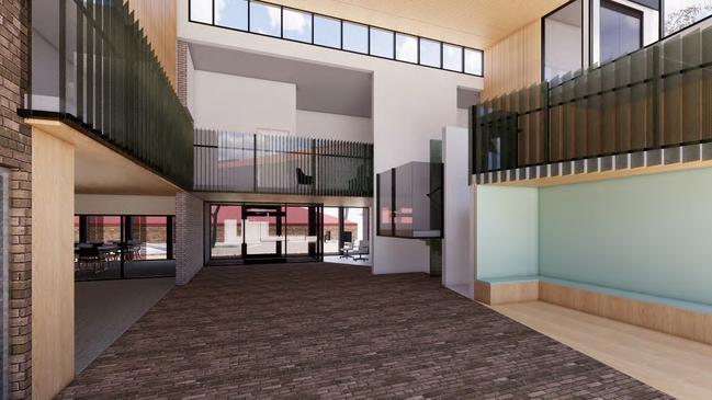 Aberfoyle Park High School atrium foyer. Picture: Hames Sharley