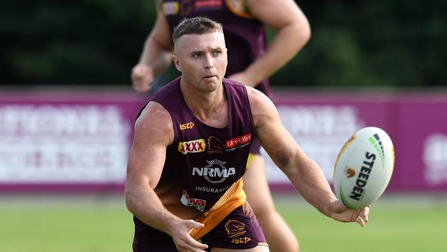 Brisbane Broncos player Jake Turpin is seen during training in Brisbane.