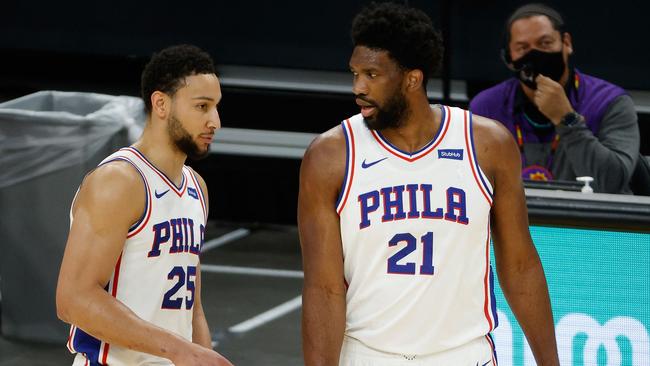 The days of Joel Embiid and the 76ers playing happy families with Ben Simmons are over. (Photo by Christian Petersen / GETTY IMAGES NORTH AMERICA / AFP)