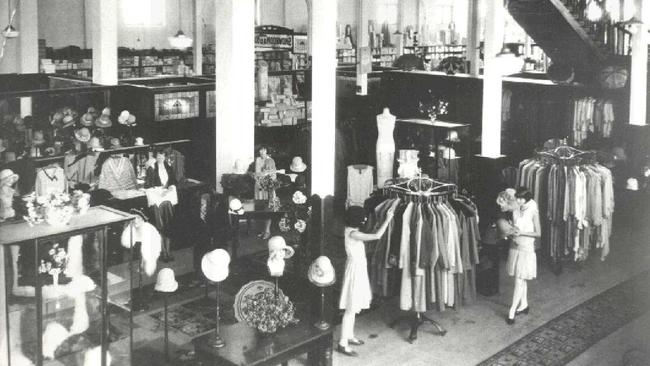 The interior of Marsh and Webster about 1930. Shoppers were sure to look their best when they visited.