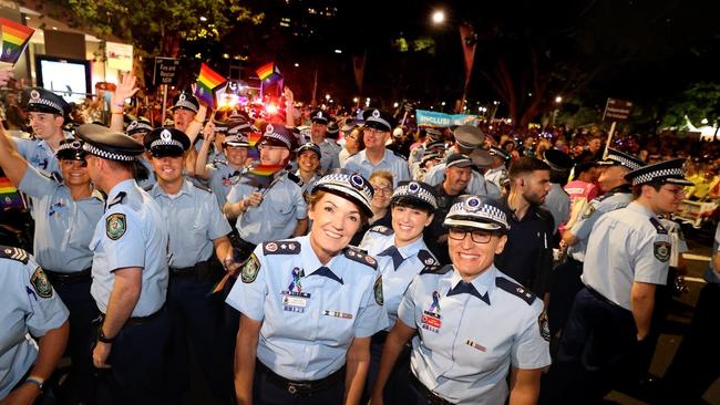 NSW Police Commissioner Karen Webb at the 2023 Sydney Mardi Gras Parade, 25 February 2023. Picture: Supplied