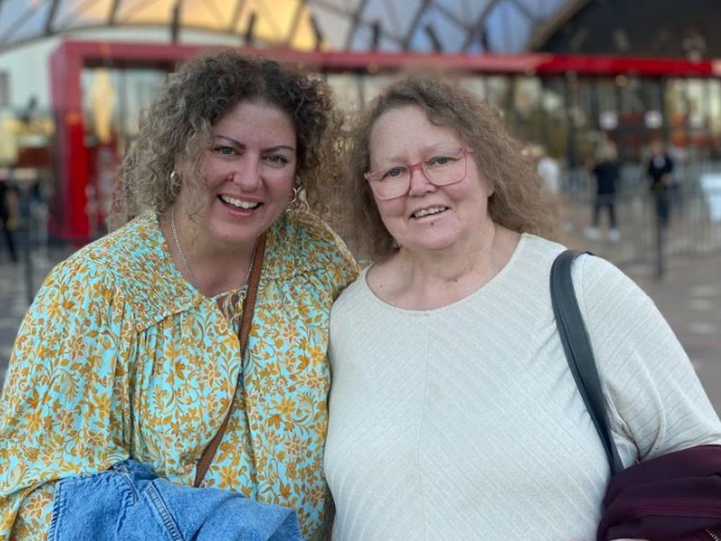 Rod Stewart and Cyndi Lauper fans outside the Adelaide Entertainment Centre. Picture: Agnes Gichuhi