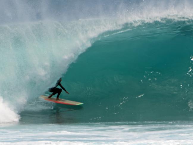 NEWS Surfing at Gnaraloo station north of Carnarvon after the shark attack on Jon Hines at Red Bluff on Quobba station  Story Trevor Paddenburg  Photo Stewart Allen