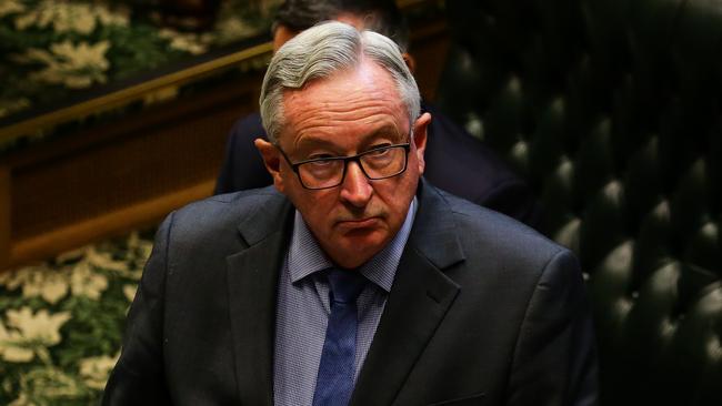 Minister for Health Brad Hazzard during Question Time in the Legislative Assembly at New South Wales Parliament House in Sydney. Picture: NCA NewsWire / Gaye Gerard