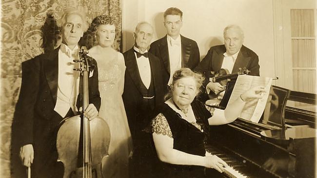 Amy Beach (seated) with members of the Tollefson chamber group at the Brooklyn Chamber Music Society, New York in 1940. Picture: Vang Studio.