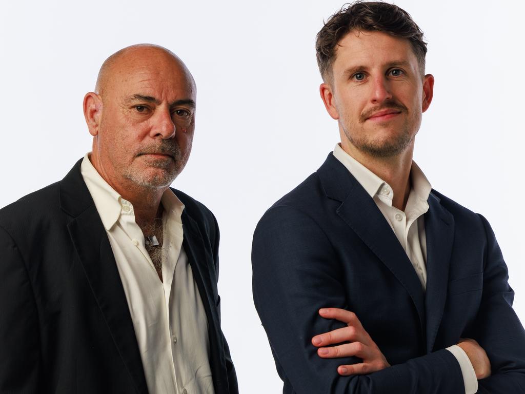 Telegraph crime reporters Mark Morri and Josh Hanrahan. Picture: Justin Lloyd