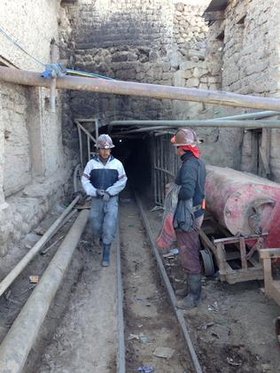 Workers at the mine. Picture: Matt Castell