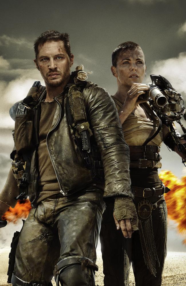 Tom Hardy and Charlize Theron in <i>Mad Max: Fury Road.</i>