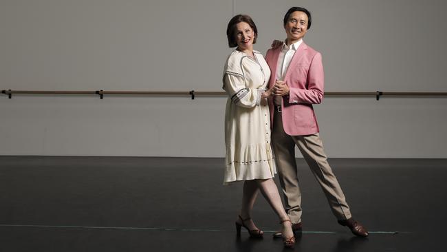 Li Cunxin and his wife Mary Li. Picture: Mark Cranitch.