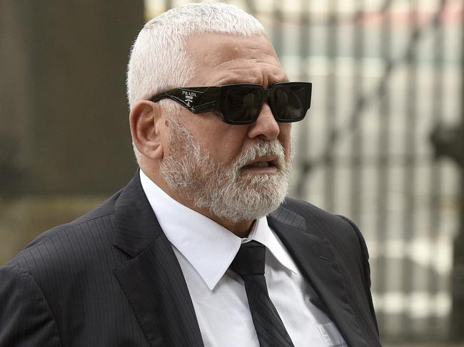 MELBOURNE, AUSTRALIA - NewsWire Photos APRIL 16, 2024: Mick Gatto arrives at St Patrick's Cathedral for the state funeral of Les Twentyman. Picture: NCA NewsWire / Andrew Henshaw - POOL via NCA NewsWire