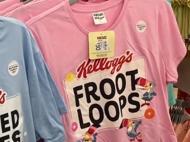 Doctor slams Target for promotion of sugary cereals on sleepwear. Picture: 7NEWS