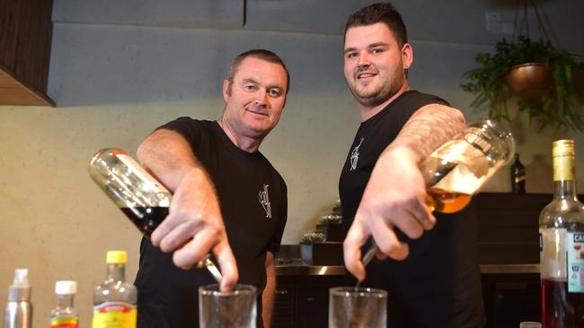 Father and son team Michael and Brad Valencour co-founded Double Barrel Bar on Ocean Street, Maroochydore.