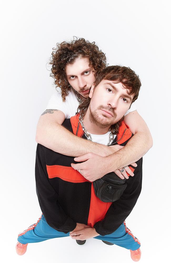 Adam and Reuben from Peking Duk have amily and friends who have lost homes. Picture: Supplied/ Sony Music Entertainment Australia