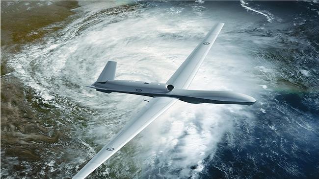 File photos of MQ-4C Triton. Courtesy of Northrop Grumman. Image has been manipulated.