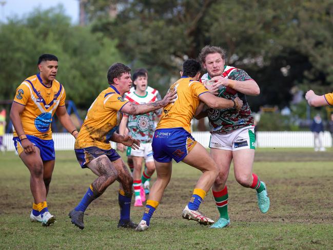 A rampaging George Burgess. Picture: Adam Wrightson Photography