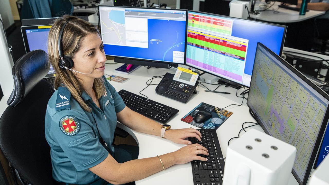 QAS emergency medical dispatcher Carly Meyer, Thursday, May 5, 2022. Picture: Kevin Farmer