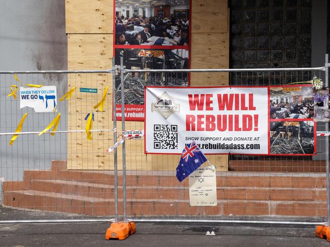 The synagogue has vowed to rebuild. Picture: Ian Currie