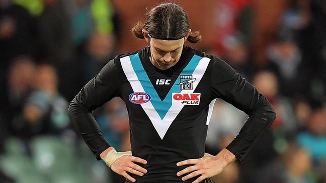 Jasper Pittard was the last of Port Adelaide’s 2009 first-round draft picks to leave the club. Picture: Daniel Kalisz (Getty Images).