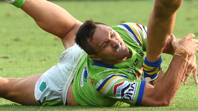Jordan Rapana battled hard for the Raiders.