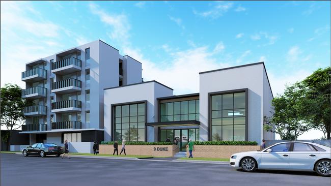 An artists impression of Mission Australia's planned social housing development on Duke St, Coffs Harbour. Construction of the 40 one-bedroom apartments in due to commence later this year.