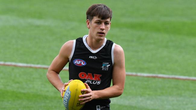 Zak Butters showed his scoring potential with 63 points in the second half against Carlton. Picture: AAP Image/David Mariuz.