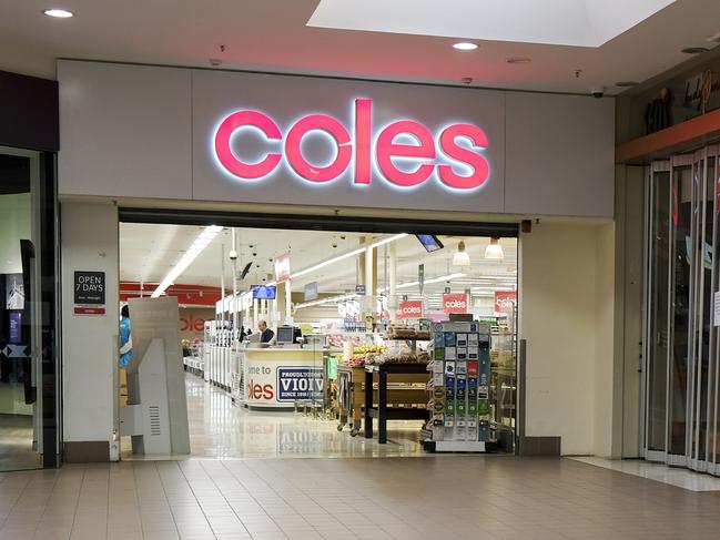 Coles is introducing limits on the amount of customers allowed in stores from Monday. Picture: News Corp Australia