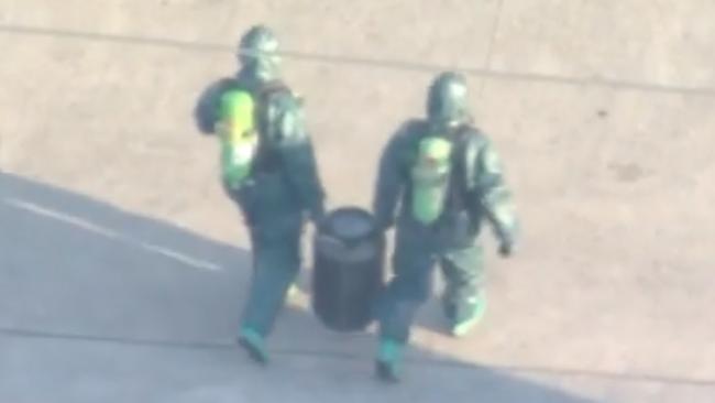 It’s believed the chaos was sparked when two chemicals were mixed together by mistake, creating a toxic vapour. Picture: 7NEWS