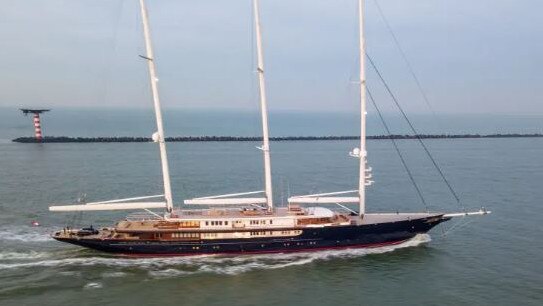 A secondary support vessel featuring a helipad (not pictured) comes with the ship. Picture: Facebook/Dutch Yachting