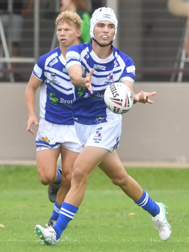 Kirwan High against Ignatius Park College in the Northern Schoolboys Under-18s trials at Brothers Rugby League Club in Townsville. Kynan Purdy. Picture: Evan Morgan