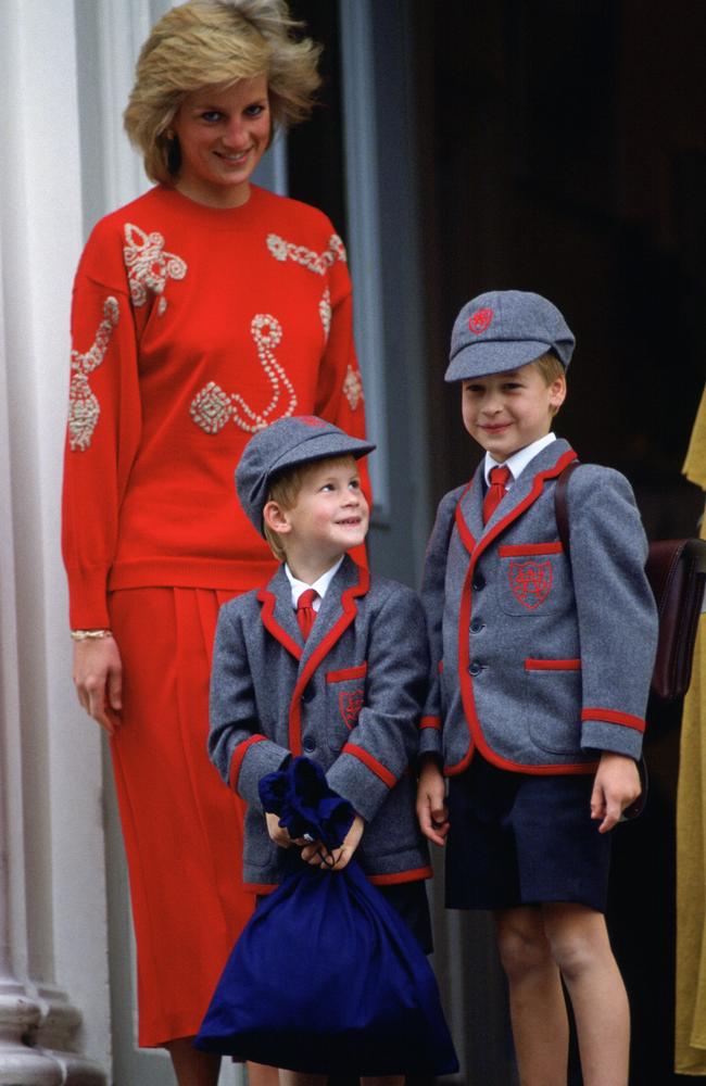 Princess Diana with her two boys Harry and William. Picture: Tim Graham