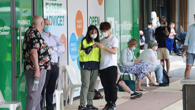 The Covid testing site at the Royal Adelaide Hospital at 9.30am on Monday, December 20. Picture: Michael Marschall