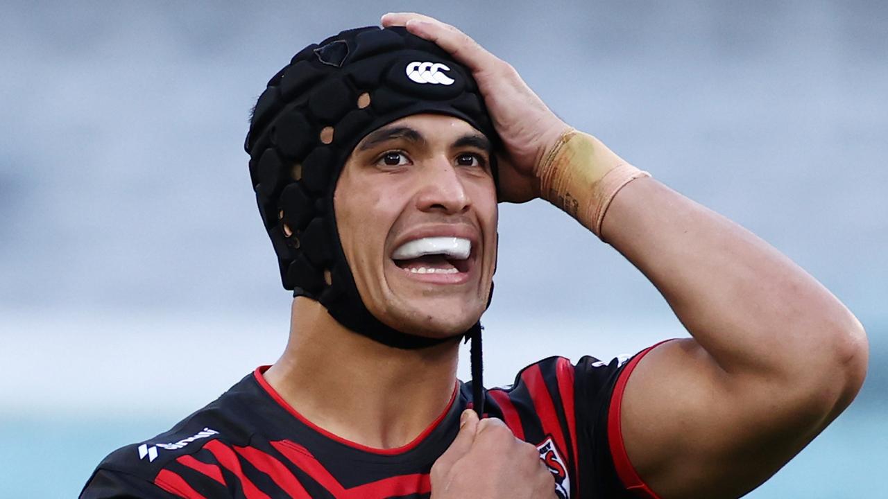 SYDNEY, AUSTRALIA - MARCH 26: Joseph Suaalii of the Bears looks on during the round three NSW Cup match between the North Sydney Bears and the South Sydney Rabbitohs at Stadium Australia on March 26, 2021, in Sydney, Australia. (Photo by Cameron Spencer/Getty Images)