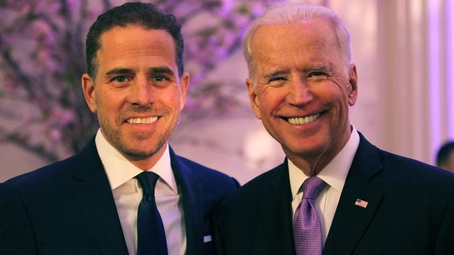 WASHINGTON, DC – APRIL 12: World Food Program USA Board Chairman Hunter Biden (L) and U.S. Vice President Joe Biden attend the World Food Program USA's Annual McGovern-Dole Leadership Award Ceremony at Organisation of American States on April 12, 2016 in Washington, DC. (Photo by Teresa Kroeger/Getty Images for World Food Program USA)