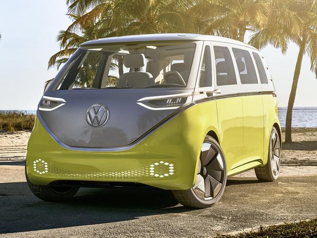 Photo of the ID Buzz concept car and VW Camper van