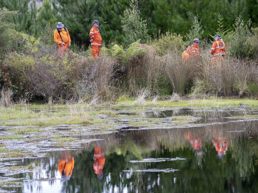 Personnel from Tasmania Police, the Police Drone Unit, State Emergency Service, Westpac Rescue Helicopter and specialist dogs worked to find Shayla. Picture: Chris Kidd