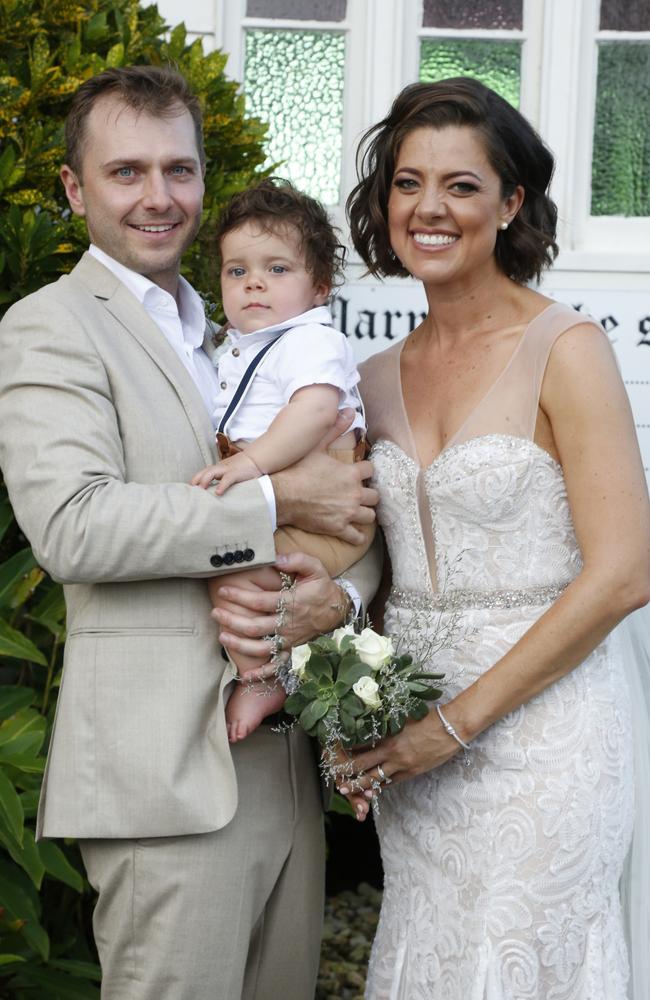 Their eight-month-old son Ike was the ring bearer. Picture: Jacky Cooke/Port Douglas Weddings