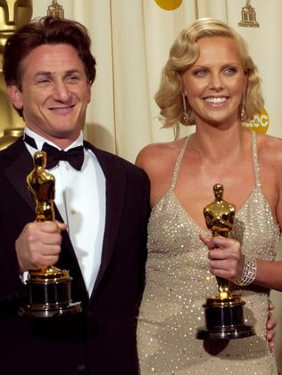 Shared history ... Sean Penn and Charlize Theron won Oscars together in the same year. Picture: Supplied