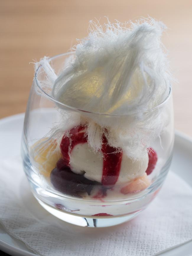 Qantas’ Signature Pavlova is one of the prides of the kitchen. Picture: Qantas