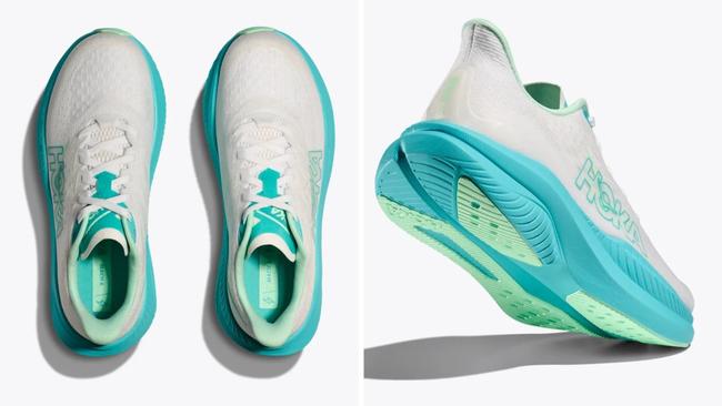 These Hoka Mach running shoes offer neutral support, designed for energy return. Image: Hoka