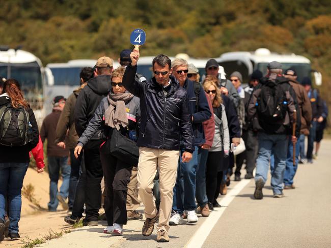 Tourists are arrive by the busload at Anzac Cove, but backpackers are MIA.