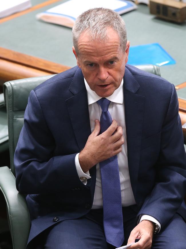 Opposition Leader Bill Shorten will announce today that, if elected, Labor will ­abolish dividend imputation ­refunds from the ATO. Picture: Kym Smith