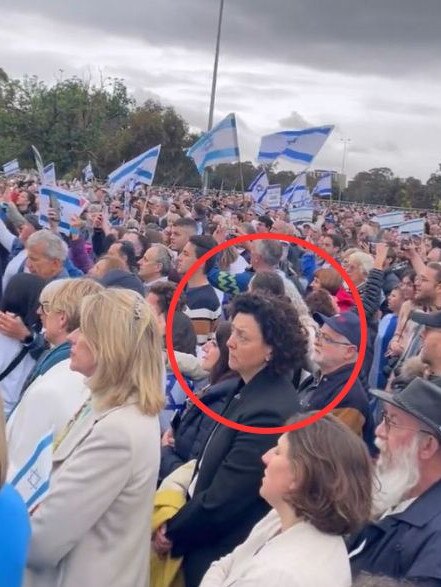 She quietly made a show of solidarity, while the Victorian Premier and Attorney-General made public addresses. Picture: X